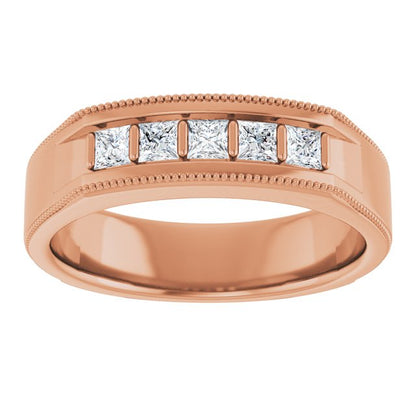 1/2 CTW Natural Diamond Milgrain Band