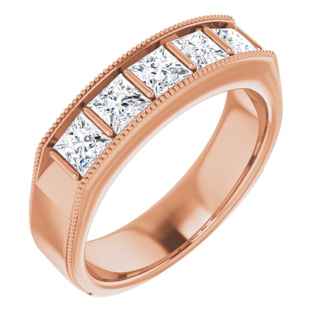 1 1/2 CTW Natural Diamond Milgrain Band
