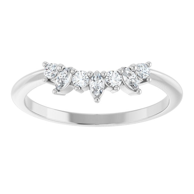 1/6 CTW Natural Diamond Contour Band, 5.4 mm