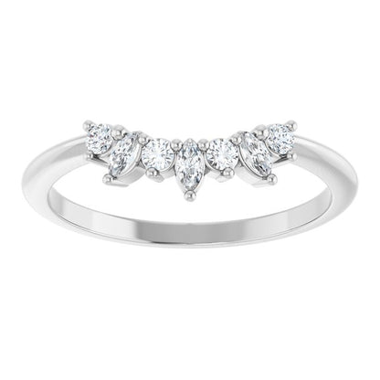 1/6 CTW Natural Diamond Contour Band, 5.4 mm