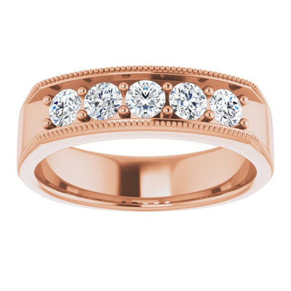 3/4 CTW Natural Diamond Milgrain Band