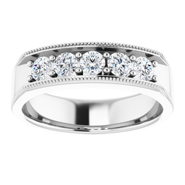 3/4 CTW Natural Diamond Milgrain Band