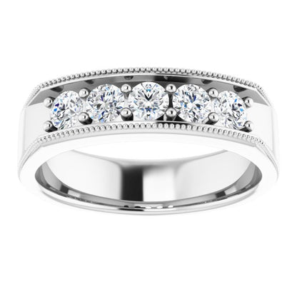 3/4 CTW Natural Diamond Milgrain Band
