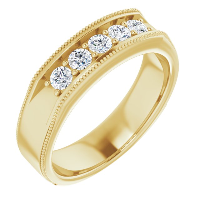 1/2 CTW Natural Diamond Milgrain Band