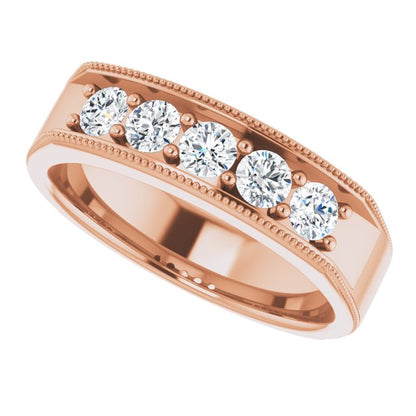 3/4 CTW Natural Diamond Milgrain Band