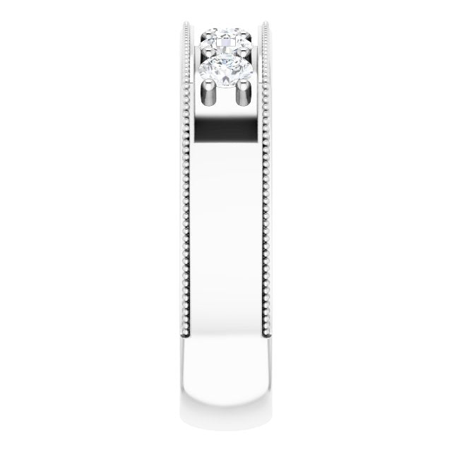 3/4 CTW Natural Diamond Milgrain Band