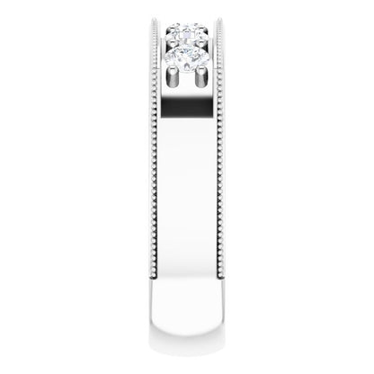 3/4 CTW Natural Diamond Milgrain Band