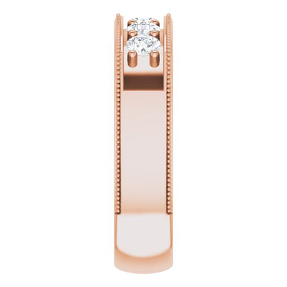 3/4 CTW Natural Diamond Milgrain Band