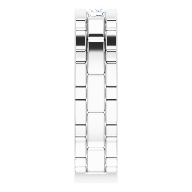 14K White Gold 1/2 CTW Natural Diamond Band