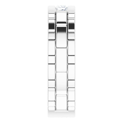 14K White Gold 1/2 CTW Natural Diamond Band