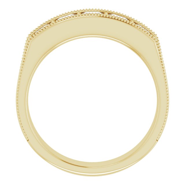 1 1/2 CTW Natural Diamond Milgrain Band