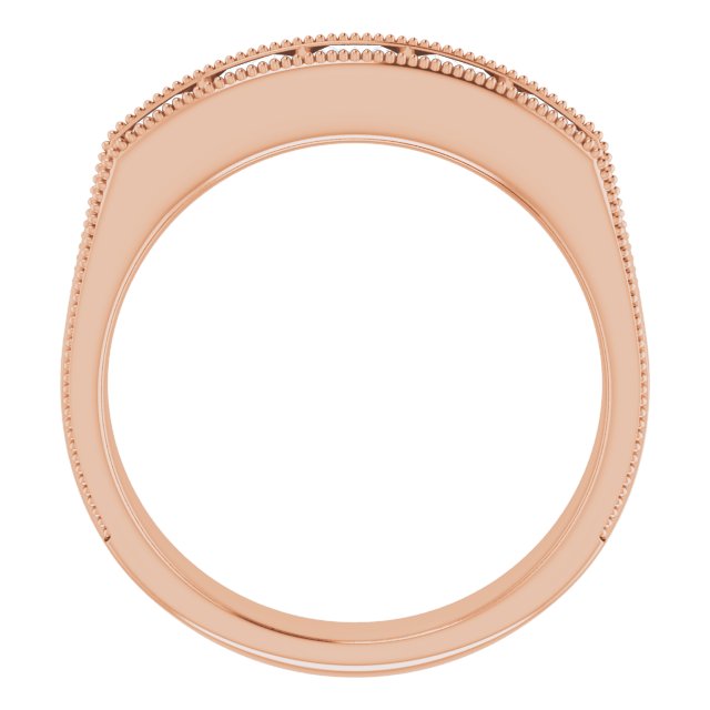 1 1/2 CTW Natural Diamond Milgrain Band