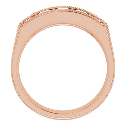 1 1/2 CTW Natural Diamond Milgrain Band