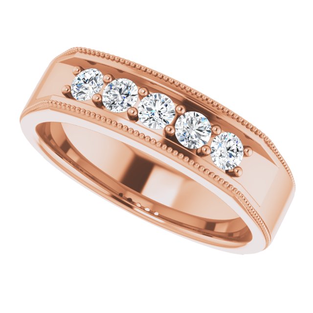 1/2 CTW Natural Diamond Milgrain Band