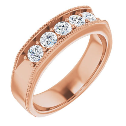 3/4 CTW Natural Diamond Milgrain Band