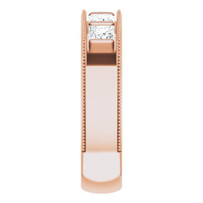 1 1/2 CTW Natural Diamond Milgrain Band