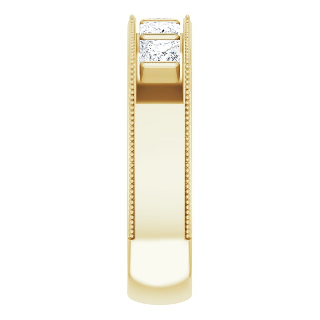 1 1/2 CTW Natural Diamond Milgrain Band