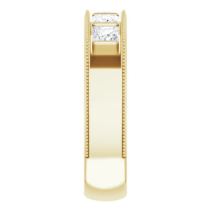 1 1/2 CTW Natural Diamond Milgrain Band