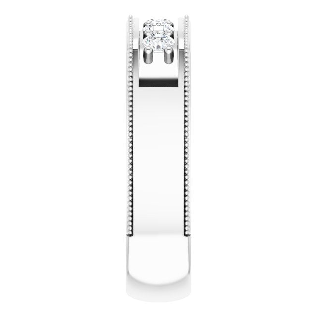 1/2 CTW Natural Diamond Milgrain Band