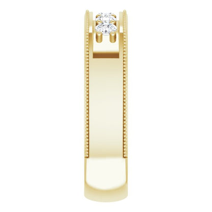 1/2 CTW Natural Diamond Milgrain Band