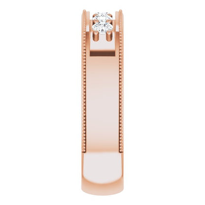 1/2 CTW Natural Diamond Milgrain Band