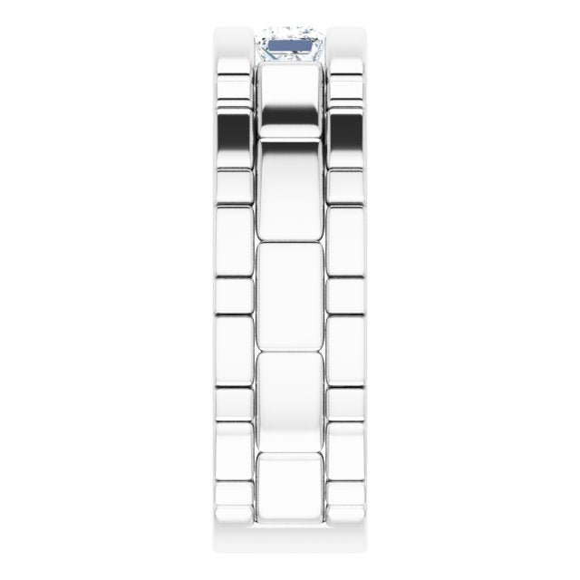 14K White Gold 9/10 CTW Natural Diamond Band