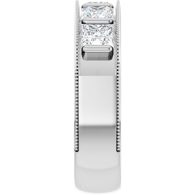 2 5/8 CTW Natural Diamond Milgrain Band