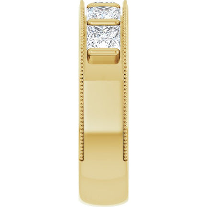 2 5/8 CTW Natural Diamond Milgrain Band