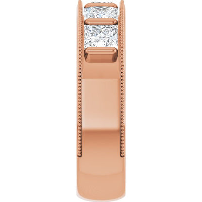 2 5/8 CTW Natural Diamond Milgrain Band