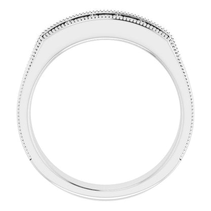 5/8 CTW Natural Diamond Milgrain Band