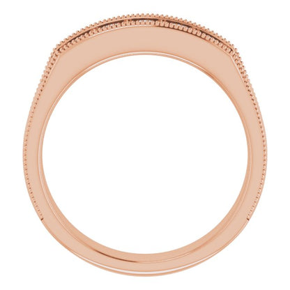 5/8 CTW Natural Diamond Milgrain Band