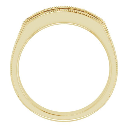 5/8 CTW Natural Diamond Milgrain Band