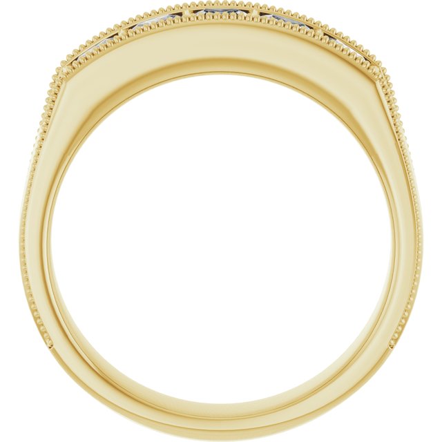 1 1/4 CTW Natural Diamond Milgrain Band