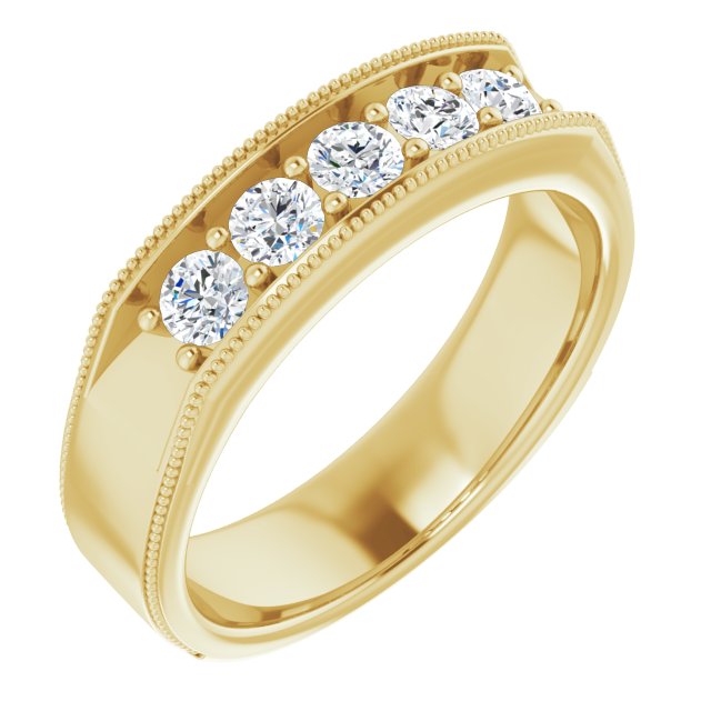 3/4 CTW Natural Diamond Milgrain Band