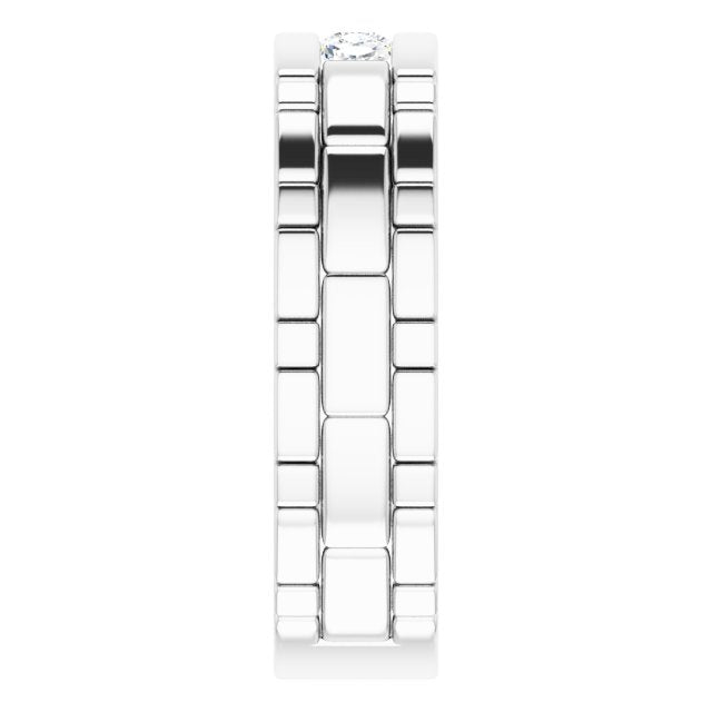 14K White Gold 1/2 CTW Natural Diamond Band