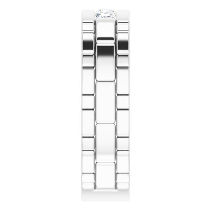 14K White Gold 1/2 CTW Natural Diamond Band