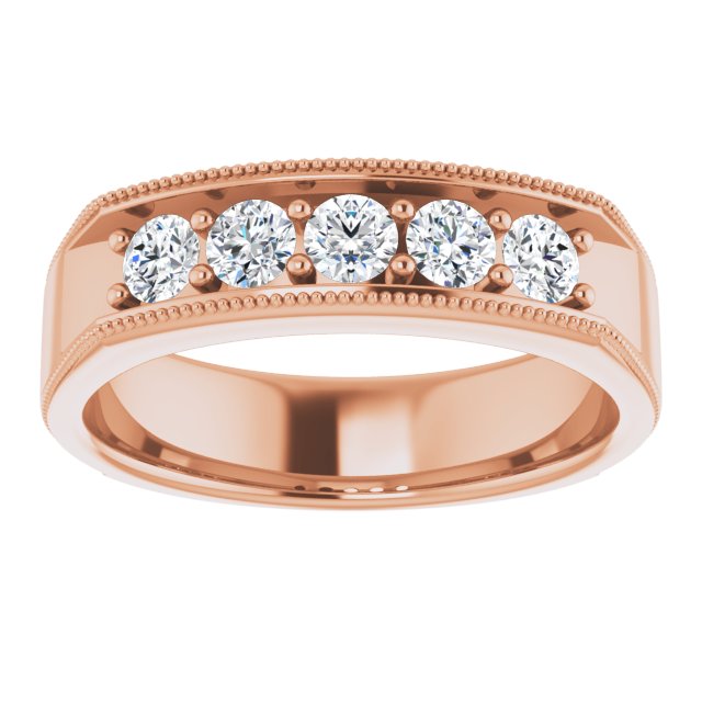 3/4 CTW Natural Diamond Milgrain Band