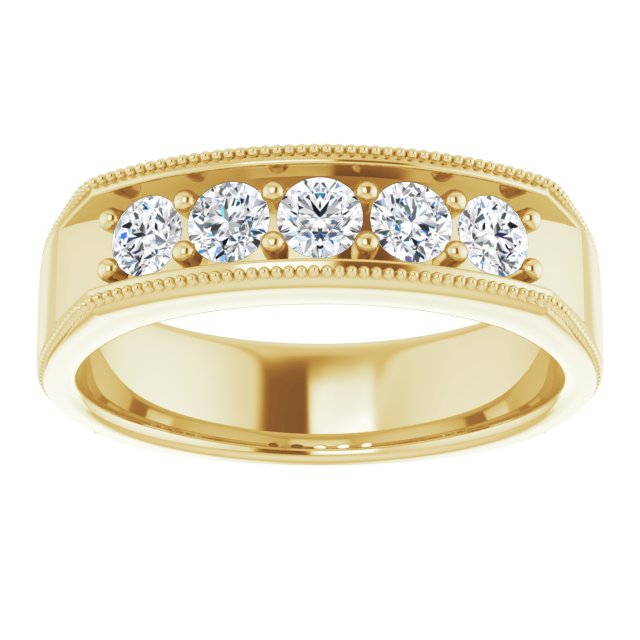 3/4 CTW Natural Diamond Milgrain Band
