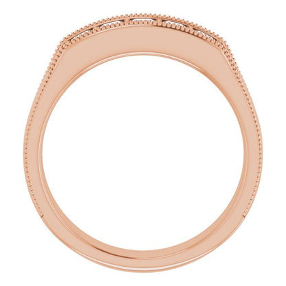 5/8 CTW Natural Diamond Milgrain Band