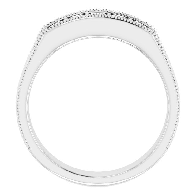 5/8 CTW Natural Diamond Milgrain Band