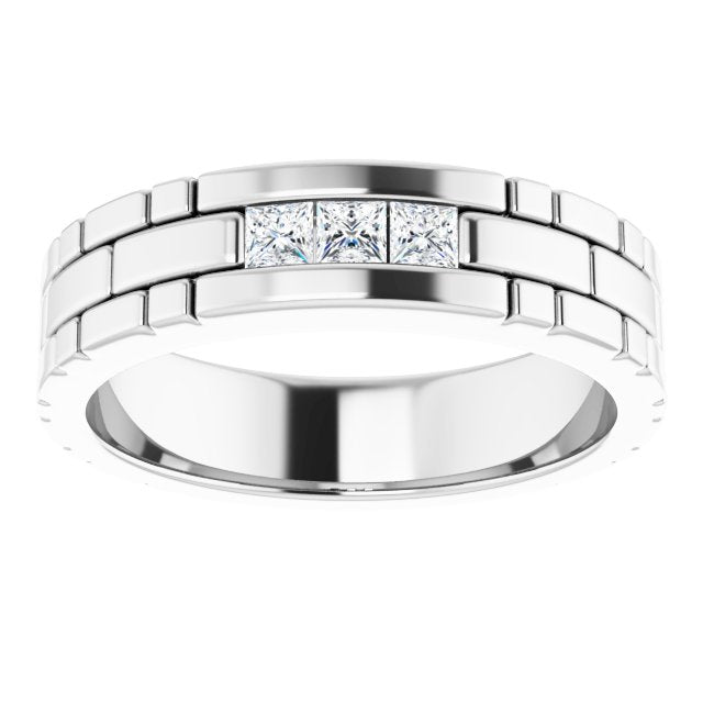 14K White Gold 1/4 CTW Natural Diamond Band