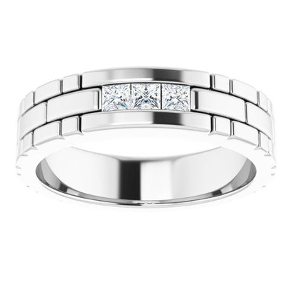 14K White Gold 1/4 CTW Natural Diamond Band
