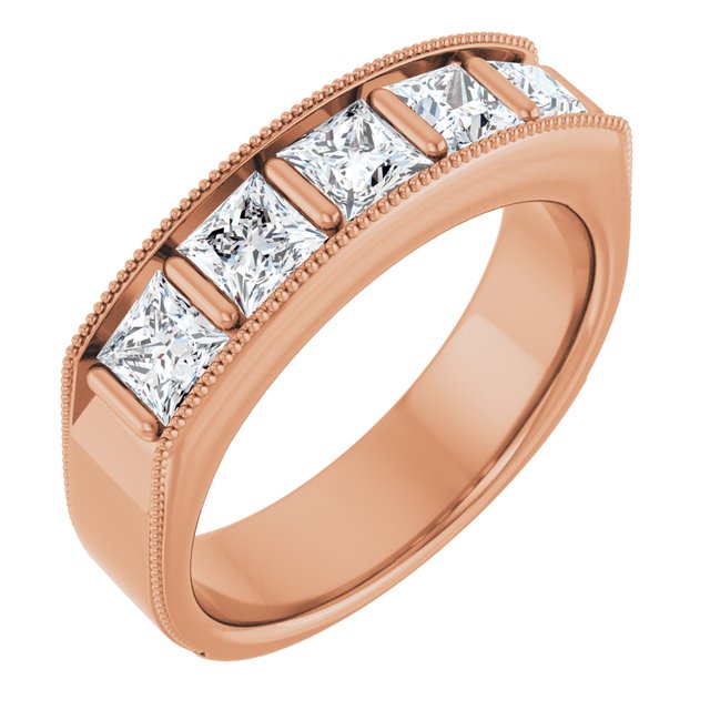 1 9/10 CTW Natural Diamond Milgrain Band