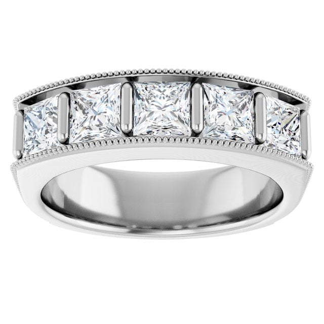2 5/8 CTW Natural Diamond Milgrain Band