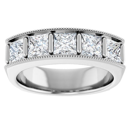2 5/8 CTW Natural Diamond Milgrain Band
