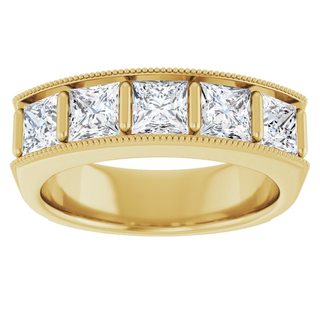 2 5/8 CTW Natural Diamond Milgrain Band