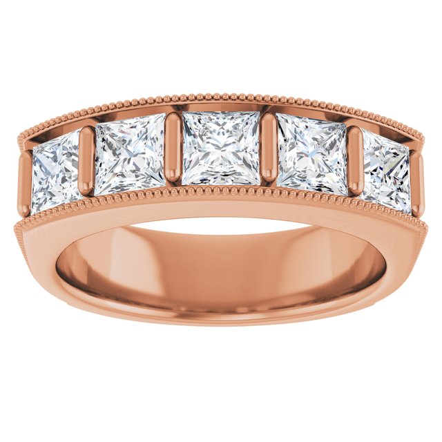 2 5/8 CTW Natural Diamond Milgrain Band