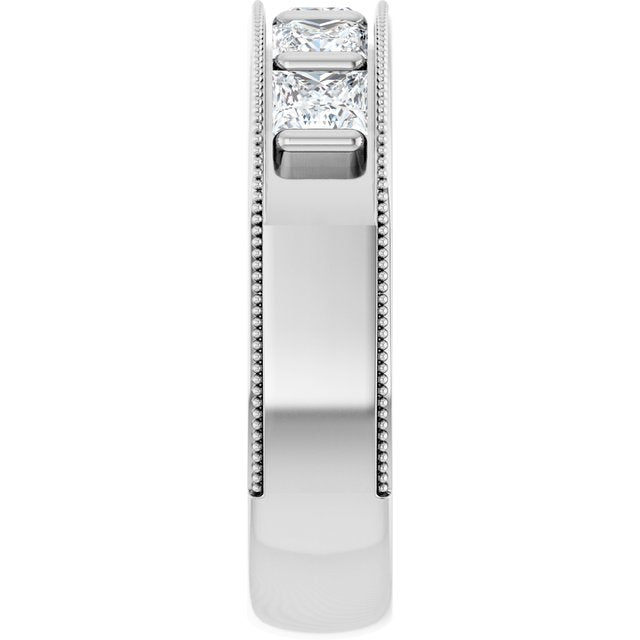 1 9/10 CTW Natural Diamond Milgrain Band