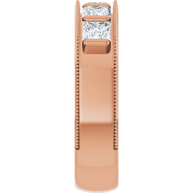 1 9/10 CTW Natural Diamond Milgrain Band