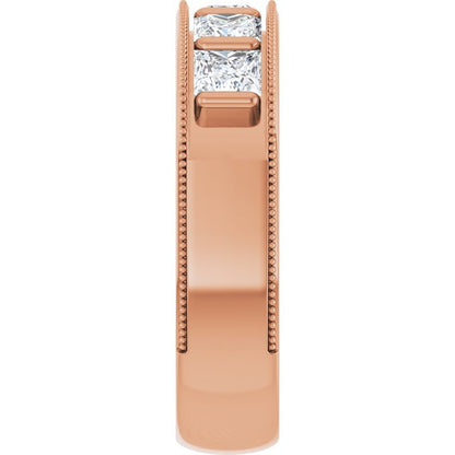 1 9/10 CTW Natural Diamond Milgrain Band